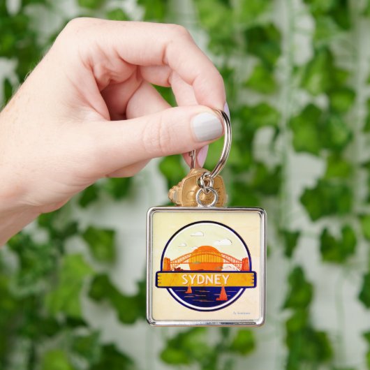 Sidney Porte-clé Premium Carré (main)