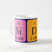 Sidni nom de table périodique mug (Devant gauche)