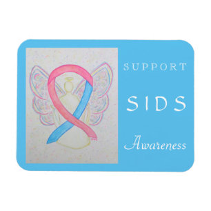 SIDS Awareness Ribbon Angel Custom Magnet Magneet