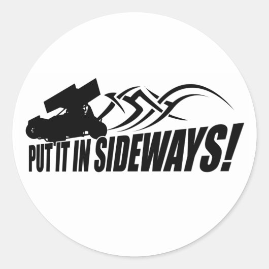 Sidways2 Ronde Sticker (Voorkant)