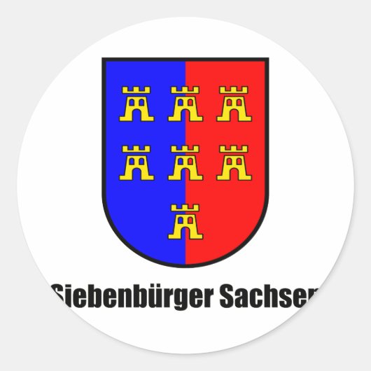 Siebenbürger Sachsen Ronde Sticker (Voorkant)