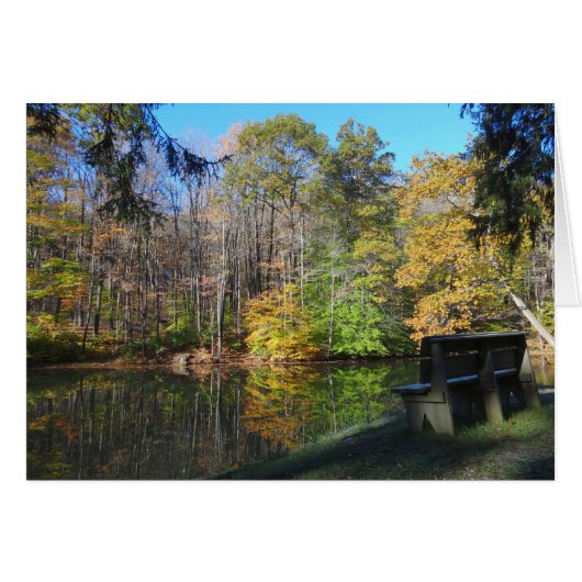 Siège avec vue d'automne en Pennsylvanie (Devant horizontal)