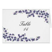 Siège de table en fleurs violettes profondes (Devant Horizontal)