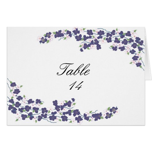 Siège de table en fleurs violettes profondes (Devant Horizontal)