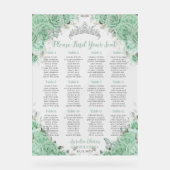 Siège en argent de Quinceañera Mint Green Floral (Recto)