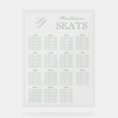 Siège Mariage de script du Monogramme vert Sage mo (Recto)