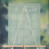 Siège Mariage de script du Monogramme vert Sage mo (Neutre)