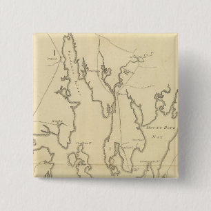 Siege of Newport, Rhode Island Vierkante Button 5,1 Cm