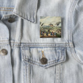 Siege of Wenen, 28 oktober 1848 Vierkante Button 5,1 Cm (In situ)