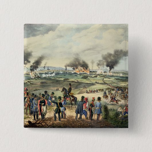 Siege of Wenen, 28 oktober 1848 Vierkante Button 5,1 Cm (Voorkant)