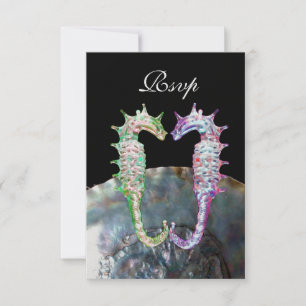SIÈGE PLAGE MONOGRAM MARIAGE, RSVP blanc noir