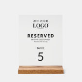 Siège Réservé Minimal Moderne Élégant Restaurant (Recto)