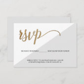Siège réservé RSVP Or Gris moderne sans envoi post (Devant / Derrière)