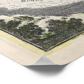  Siege van Belgrado Servië Map (1717) Poster (Hoek)