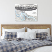 Siege van Vicksburg - Kaart 2 van de burgeroorlog Canvas Afdruk (Insitu (Slaapkamer))
