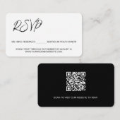 Sièges réservés en noir blanc modèle QR CODE (Devant / Derrière)