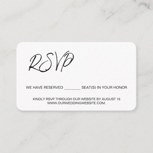 Sièges réservés en noir blanc modèle QR CODE (Devant)