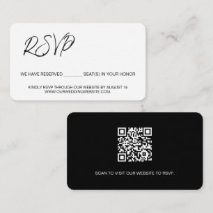 Sièges réservés en noir blanc modèle QR CODE