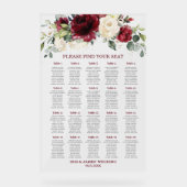 Sièges Rustique Burgundy Ivory Blanc Floral Mariag (Recto)