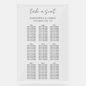 Sièges stylé Mariage Tableau de sièges (Recto)