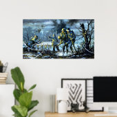 Siegfried Line bij Campholz-Bossen Poster (Thuiskantoor)