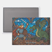 Siegfried vecht tegen de draak magneet (Voorkant / Achterkant)