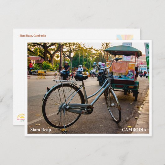Siem Reap Bicycle Street – Travel Postcard Feestdagenkaart (Voorkant / Achterkant)