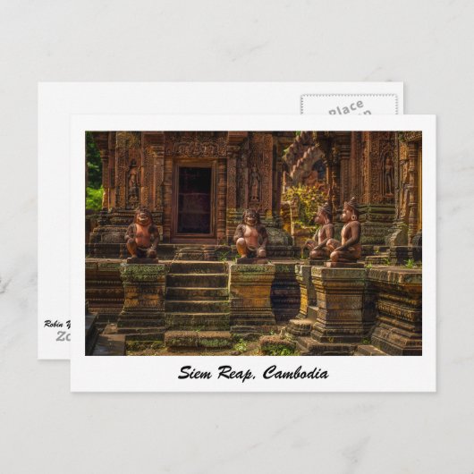 Siem Reap, Cambodjaans Briefkaart (Voorkant / Achterkant)