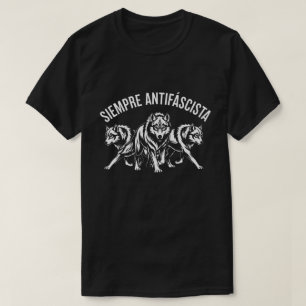 Siempre Antifascista Anti-Fascistische Wolven Gr T-shirt