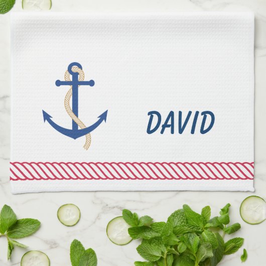 Sien et sa serviette d'Ancre (Plié)