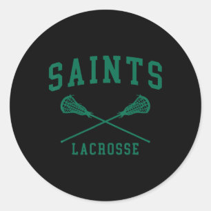 Siena College Saints Lacrosse Throwback Retro Cros Ronde Sticker