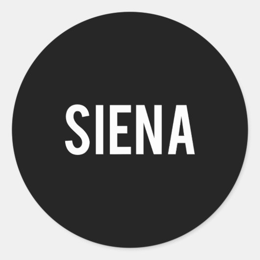 Siena - Cool New Funny Name Fan Gift Tee  Ronde Sticker (Voorkant)
