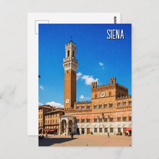 Siena Italië Reizen Briefkaart (Voorkant / Achterkant)