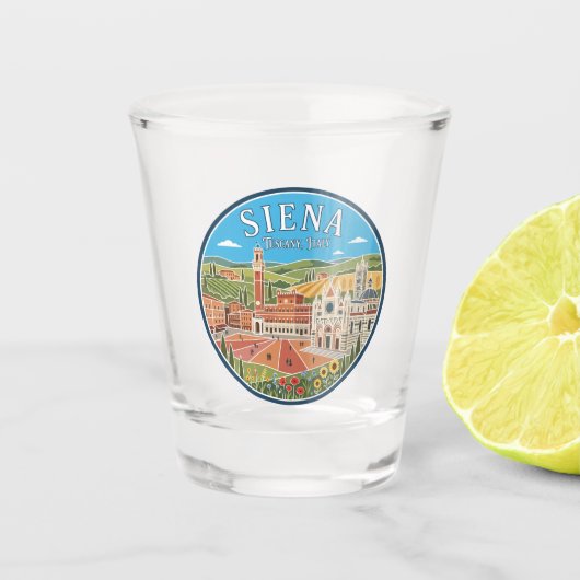 Siena Italië Shot Glas (Voorkant)
