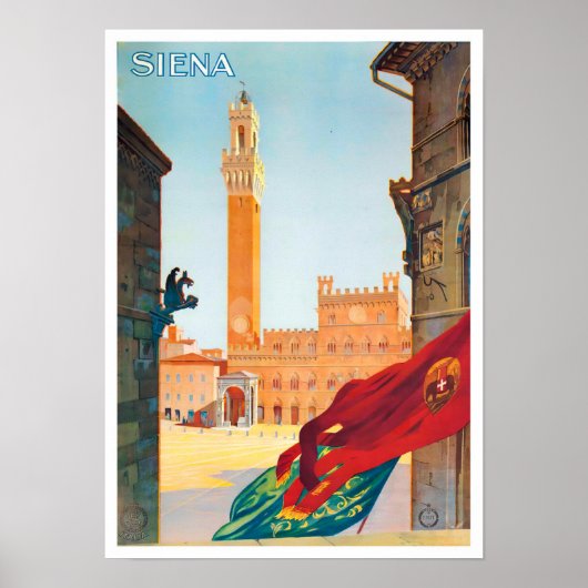 Siena Italië — vintage Poster (Voorkant)