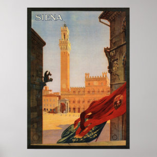 SIENA Toscane ITALIË Vintage ENIT Toerisme Feestd Poster