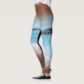 Siena Turquoise Abstracte II Dance Leggings (Links)