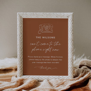 SIENNA Audio Guest Book Wedding Sign - Terracotta Poster