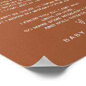 SIENNA - bericht van de bom - terracotta Poster (Hoek)