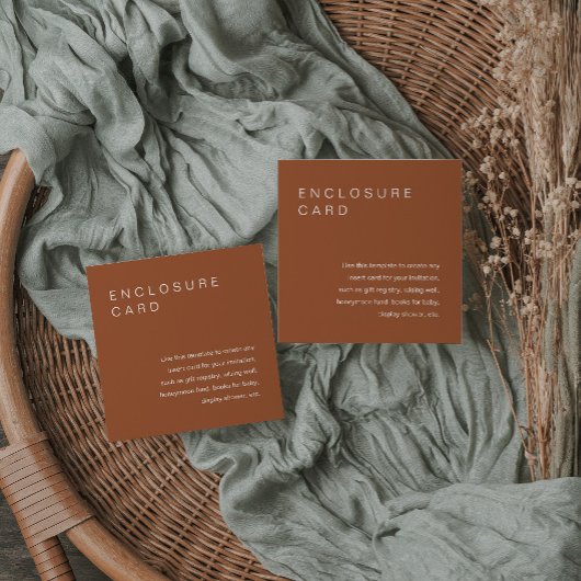 SIENNA Bohemian Enclôture Card Invitation Insertio