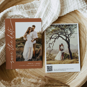 SIENNA Bohemian Foto Save The Date Kaart
