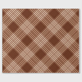 Sienna Brown and White Pset Cadeaupapier (Vlak)