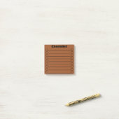Sienna Brown Checklist Post-it® Notes 3" x 3" (Sur un bureau)