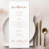 Sienna Brown Script minimalistische aangepaste bru Menu
