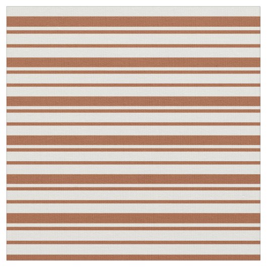Sienna & Light Yellow Lined/Striped Pattern Stof (Close Up)