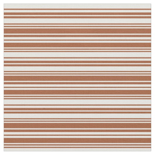 Sienna & Mint Cream Stripes Pattern Stof (Close Up)