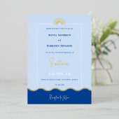 SIENNA Modern Destination Gold Foil Invitation (Debout devant)