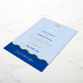 SIENNA Modern Destination Gold Foil Save the Date Folie Uitnodiging (Gedraaid)