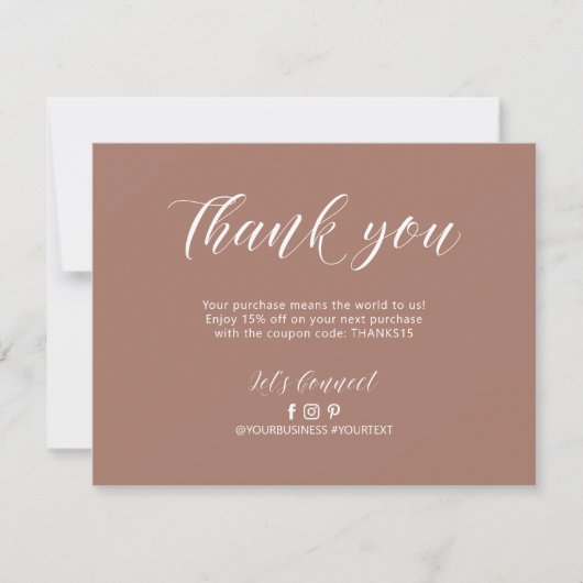 Sienna Modern Lettering Business Package Merci (Devant)