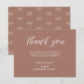 Sienna Modern Lettering Business Package Merci (Devant / Derrière)